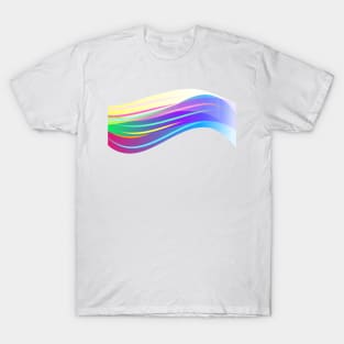 abstract multicolored rainbow in modern style. Symbol. T-Shirt